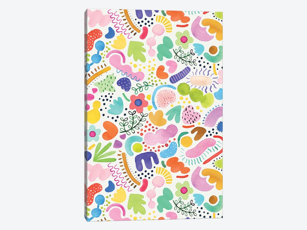 Playful Abstract Colourful Summer by Ninola Design 1-piece Canvas Art Print