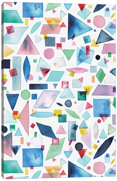 Geometric Pieces Multi Canvas Art Print - Tropics to the Max