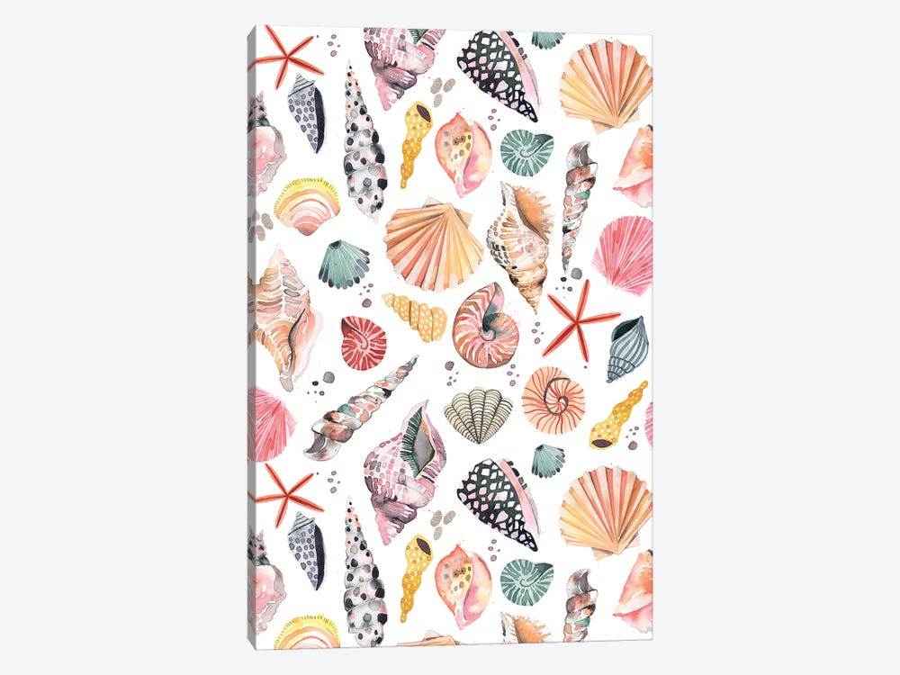 Sea Shells Marine Sand by Ninola Design 1-piece Canvas Art Print