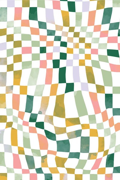 Authentic Eclectic: Squares Checker Nostalgic Retro Vintage by Ninola Design