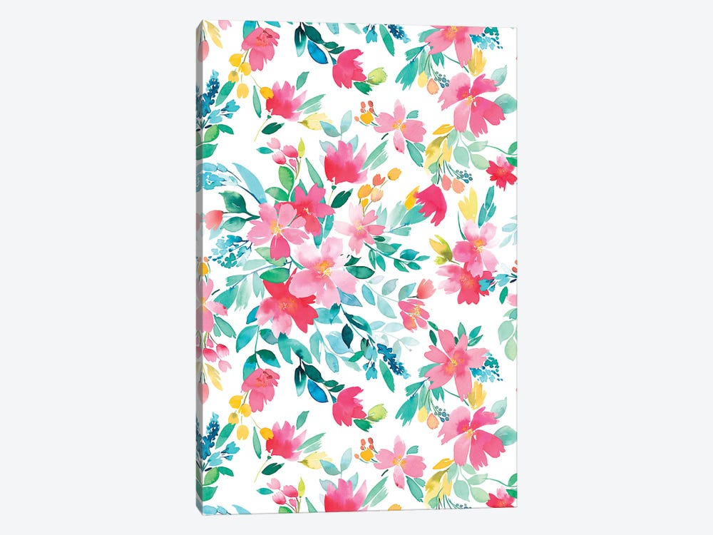 Summer Fresh Floral Bouquet by Ninola Design 1-piece Canvas Print