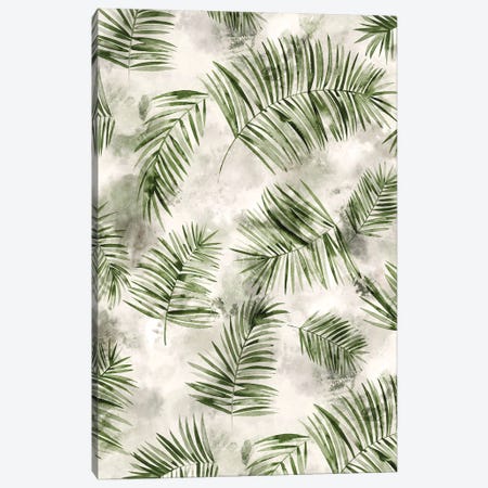 Botanical Palms Green Canvas Print #NDE385} by Ninola Design Canvas Art Print