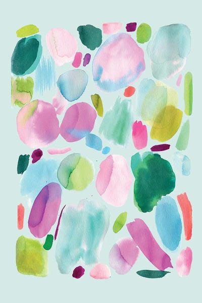 Ninola Design: Abstract Palette Acid Pink Green by Ninola Design