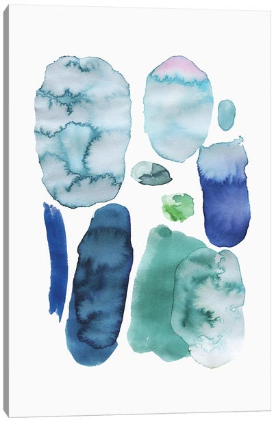 Abstract Scandinavian Palette Blue Canvas Art Print - Ninola Design