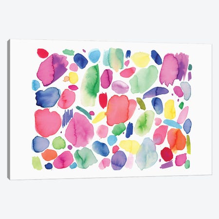 Abstract Summer Color Joyful Canvas Print #NDE389} by Ninola Design Canvas Wall Art