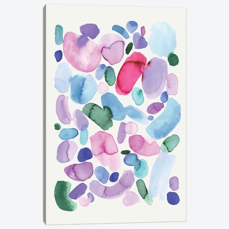 Watercolor Bohemian Palette Purple Canvas Print #NDE392} by Ninola Design Canvas Print