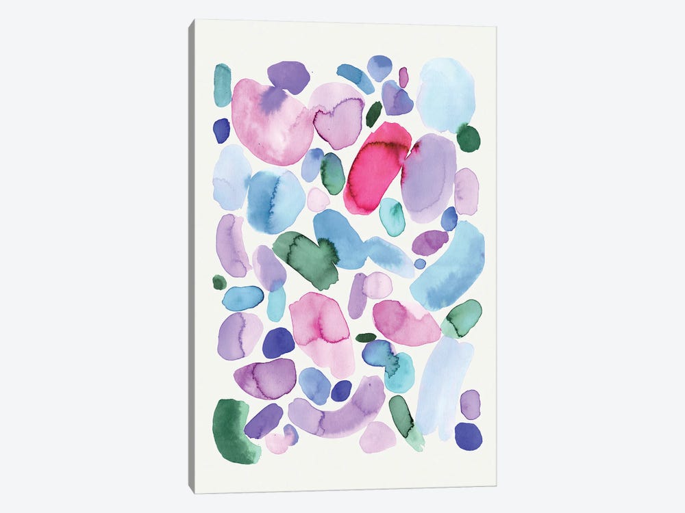 Watercolor Bohemian Palette Purple by Ninola Design 1-piece Canvas Print