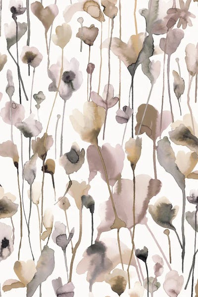Floral & Botanical Patterns: Wild Summer Rustic Flowers Neutral by Ninola Design