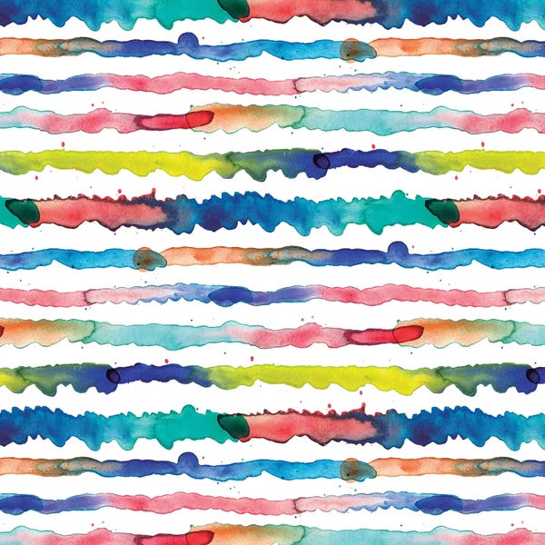 Stripes: Gradient Watercolor Lines Blue by Ninola Design