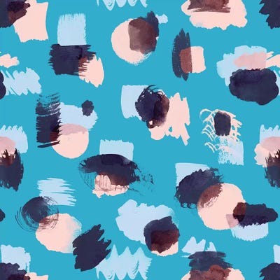 Abstract Stains Blue by Ninola Design metal wall art