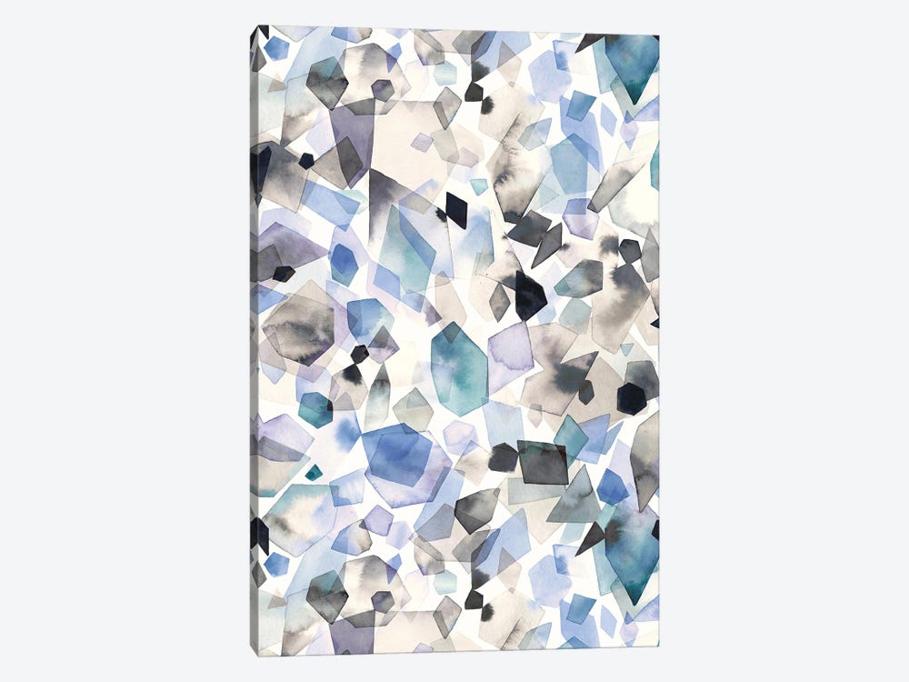 Minerals Crystals Gems Blue by Ninola Design 1-piece Canvas Wall Art