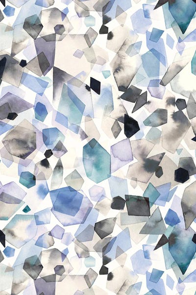 Ninola Design: Minerals Crystals Gems Blue by Ninola Design