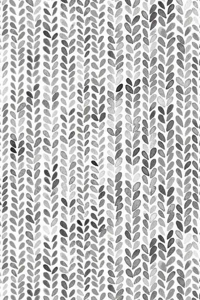 Winter Knitting Texture Gray by Ninola Design framed canvas print