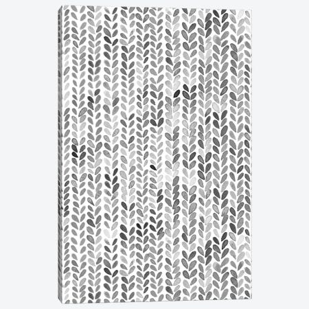Winter Knitting Texture Gray Canvas Print #NDE408} by Ninola Design Canvas Art Print