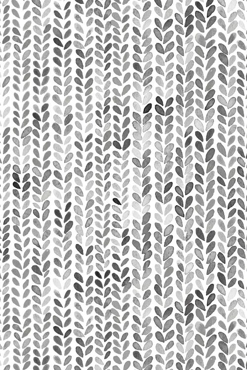 Winter Knitting Texture Gray by Ninola Design wall art