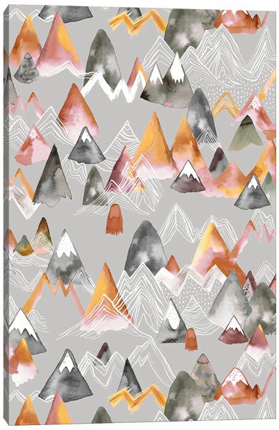 Magical Fall Mountains Canvas Art Print - Ninola Design