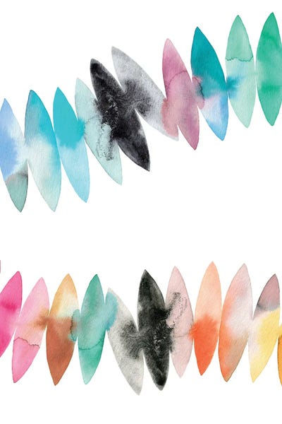 Abstract Watercolors: Abstract Geometric Surf by Ninola Design