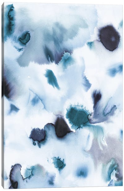 Abstract Watercolor Blue Canvas Art Print - Ninola Design