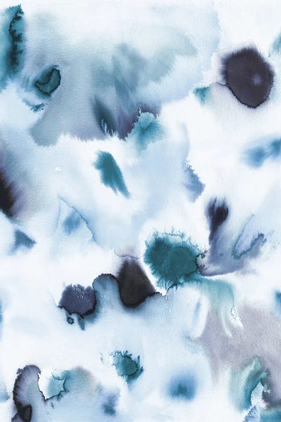 Abstract Watercolors: Abstract Watercolor Blue by Ninola Design