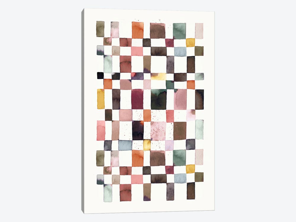 Checker Watercolor by Ninola Design 1-piece Art Print