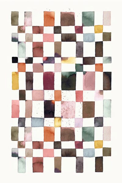 Ninola Design: Checker Watercolor by Ninola Design