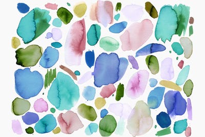 Color Joy Multicolored Blue by Ninola Design framed canvas print