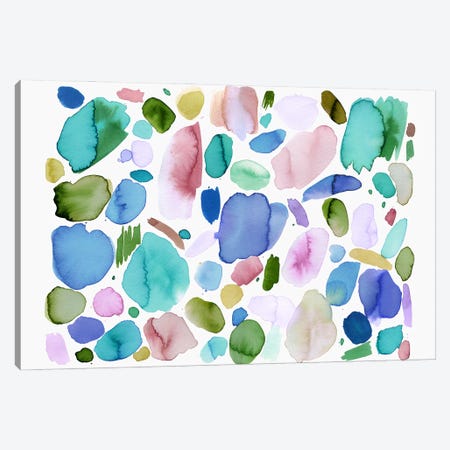Color Joy Multicolored Blue Canvas Print #NDE429} by Ninola Design Canvas Art Print