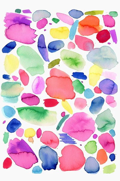 Color Joy Multicolored Colorful by Ninola Design framed canvas print