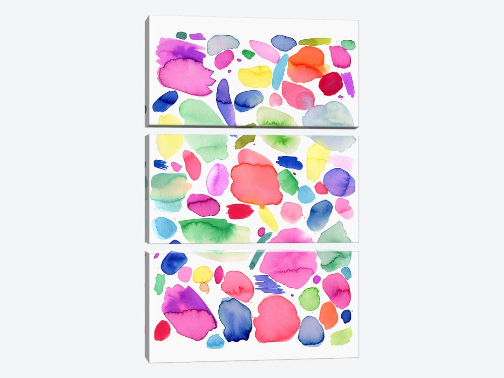 Color Joy Multicolored Colorful by Ninola Design 3-piece Canvas Artwork
