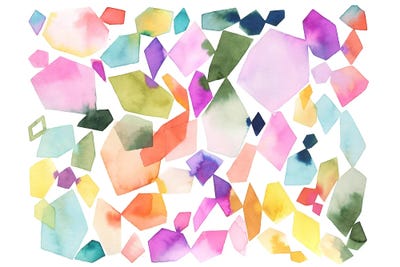 Watercolor Crystals And Gems II by Ninola Design acrylic art print