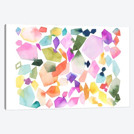 Watercolor Crystals And Gems II Canvas Print #NDE433} by Ninola Design Canvas Art