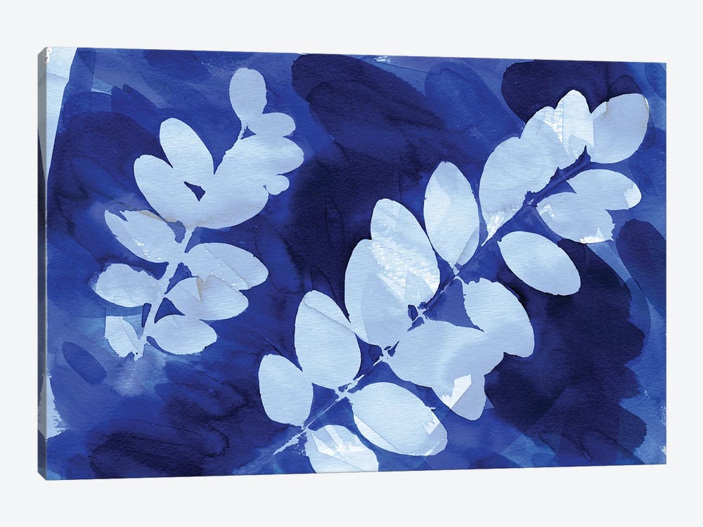 Cyanotype Botanical III by Ninola Design 1-piece Canvas Artwork
