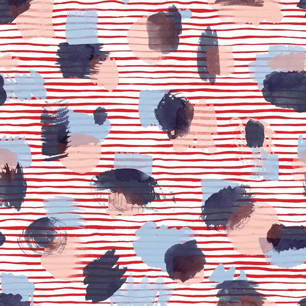 Stripes: Graphic Thoughts Red by Ninola Design