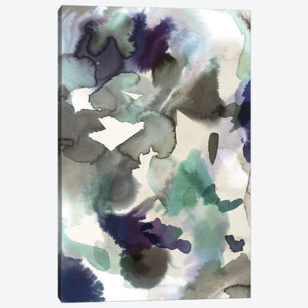 Expressive Abstract Painting Aqua Blue Canvas Print #NDE440} by Ninola Design Art Print