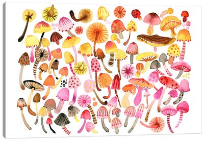Forest Mushrooms Canvas Art Print - Ninola Design