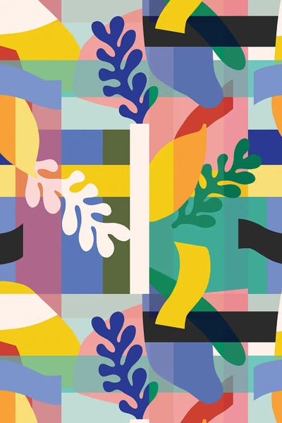 Matisse Modern Art Leaves by Ninola Design framed canvas print