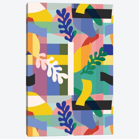 Matisse Modern Art Leaves Canvas Print #NDE455} by Ninola Design Canvas Art Print
