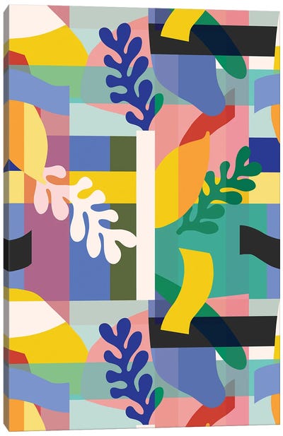Matisse Modern Art Leaves Canvas Art Print - Ninola Design