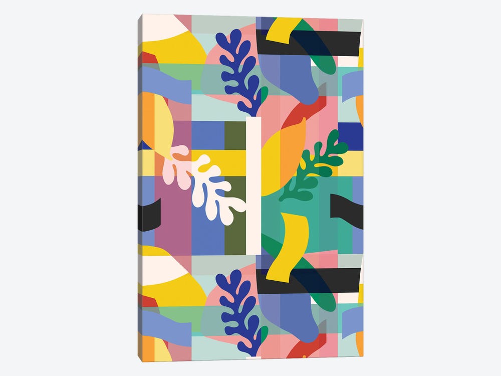 Matisse Modern Art Leaves by Ninola Design 1-piece Canvas Print