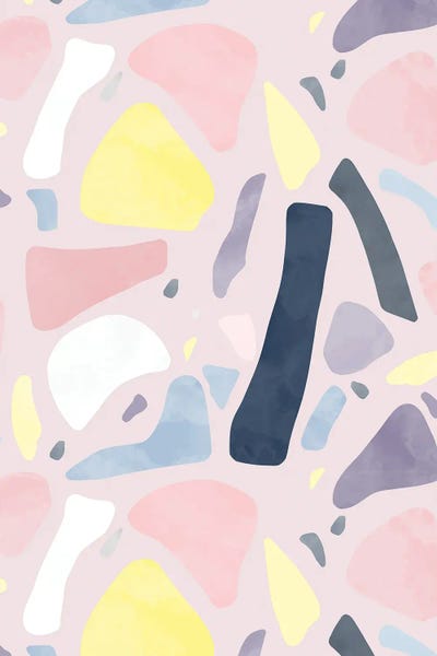 Organic Shapes Pastel by Ninola Design framed canvas print