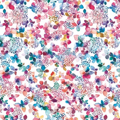 Hydrangea Colorful by Ninola Design metal wall art