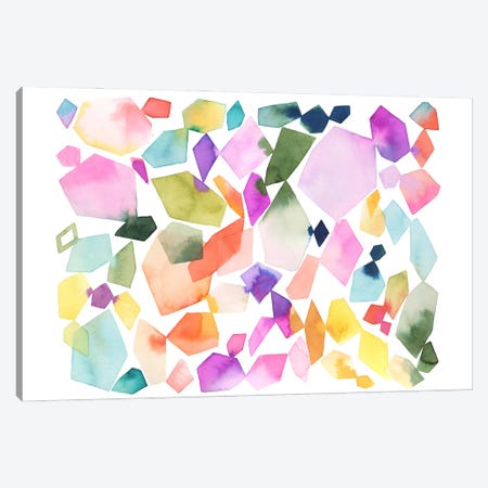 Watercolor Crystals And Gems Canvas Print #NDE470} by Ninola Design Canvas Art