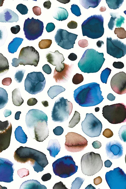 Watercolor Scandi Stains Blue
