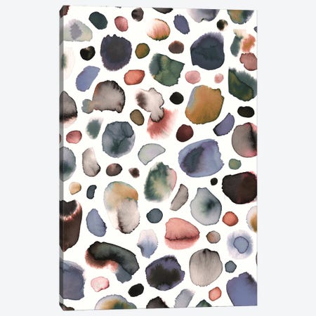 Watercolor Scandi Stains Mineral Canvas Print #NDE472} by Ninola Design Canvas Artwork