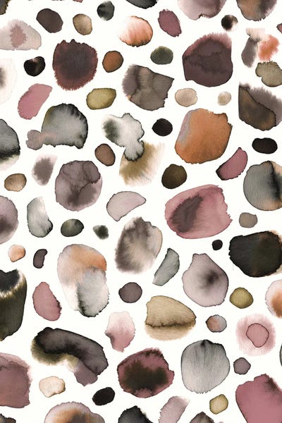 Abstract Watercolors: Watercolor Scandi Stains Red by Ninola Design