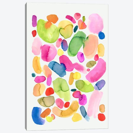 Watercolour Abstract Palette Acid Colorful Canvas Print #NDE474} by Ninola Design Canvas Print
