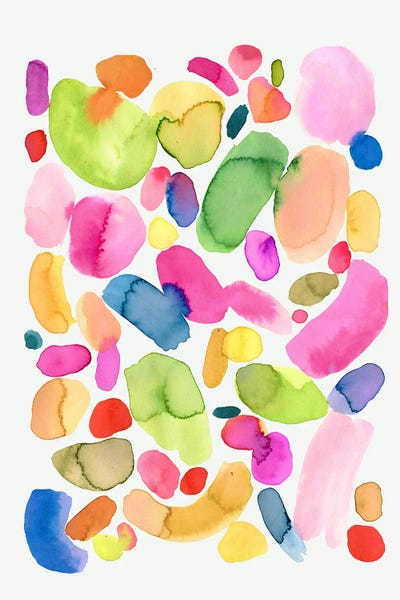 Abstract Watercolors: Watercolour Abstract Palette Acid Colorful by Ninola Design