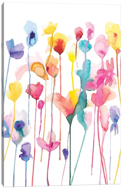 Wild Flowers I - Minimal Canvas Art Print - Ninola Design