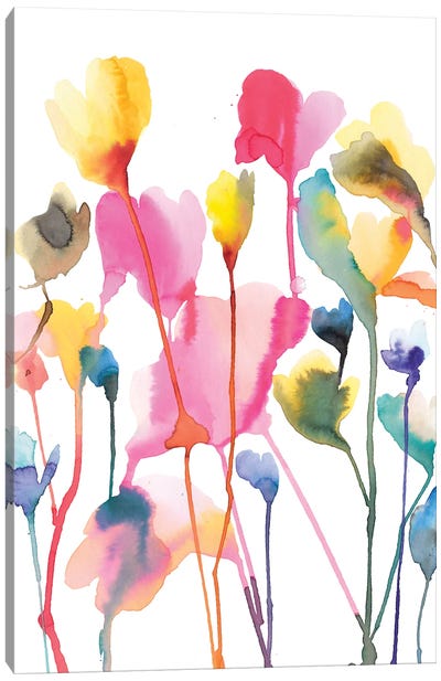 Wild Flowers II - Minimal Canvas Art Print - Ninola Design