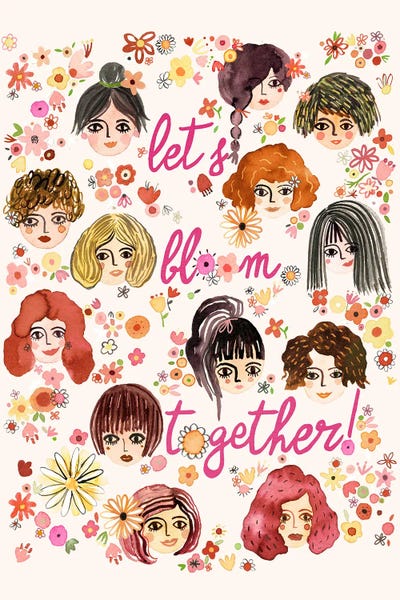 Ninola Design: Women - Feminist - Let's Bloom Together by Ninola Design